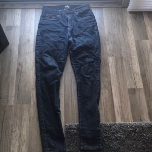 Dark wash jeans. High waist